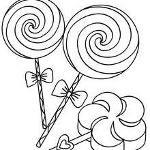 Big lollipops coloring page - Coloring page - BIRTHDAY coloring pages - Girl´s birthday party coloring pages