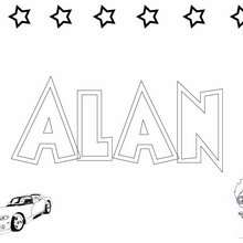 Alan coloring page