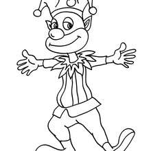 Birthday clown coloring page - Coloring page - BIRTHDAY coloring pages - Boy's birthday party coloring pages