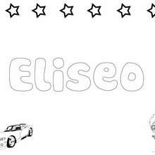 Eliseo coloring page - Coloring page - NAME coloring pages - BOYS NAME coloring pages - Boys names starting with E or F coloring pages