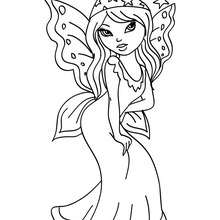 Beautiful fairy wings coloring page