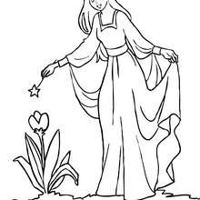 Fairy putting a curse coloring page - Coloring page - FANTASY coloring pages - FAIRY coloring pages - FAIRY MAGIC coloring pages