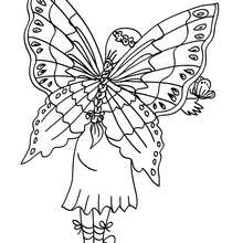Fairy wings coloring page - Coloring page - FANTASY coloring pages - FAIRY coloring pages - FAIRY WINGS coloring pages