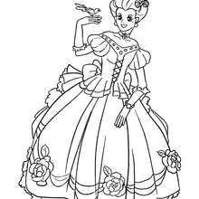 French princess coloring page - Coloring page - PRINCESS coloring pages - PRINCESSES OF THE WORLD coloring pages