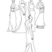 Group of beautiful princesses coloring page - Coloring page - PRINCESS coloring pages - Online PRIINCESSES coloring pages
