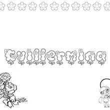 Guillermina - Coloring page - NAME coloring pages - GIRLS NAME coloring pages - G names for GIRLS online coloring books