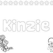 Kinzie - Coloring page - NAME coloring pages - GIRLS NAME coloring pages - K names for girls coloring posters