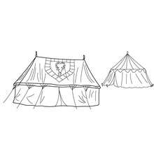 Knigh's camp coloring page - Coloring page - FANTASY coloring pages - KNIGHT coloring pages - KNIGHTS ONLINE coloring pages