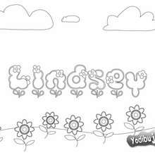 Lindsey - Coloring page - NAME coloring pages - GIRLS NAME coloring pages - L girl names coloring posters