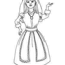 Morrocan princess coloring page - Coloring page - PRINCESS coloring pages - PRINCESSES OF THE WORLD coloring pages