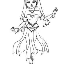 Persian priincess coloring page - Coloring page - PRINCESS coloring pages - PRINCESSES OF THE WORLD coloring pages