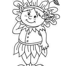 Plump elf coloring page