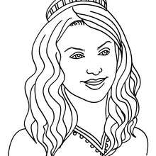 Princess head with twisted hair coloring page