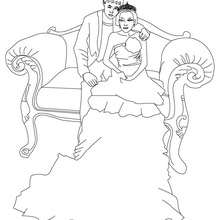Prince and princess coloring page - Coloring page - PRINCESS coloring pages - PRINCE AND PRINCESS coloring pages