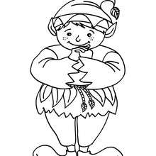 Small elf coloring page - Coloring page - FANTASY coloring pages - ELVE coloring pages - BEAUTIFUL ELVES coloring pages