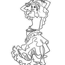 Spanish princess to color - Coloring page - PRINCESS coloring pages - PRINCESSES OF THE WORLD coloring pages