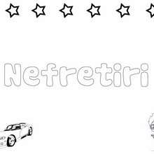 Nefretiri - Coloring page - NAME coloring pages - BOYS NAME coloring pages - M+N boys names coloring posters