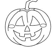 Frightful pumpkin head coloring page