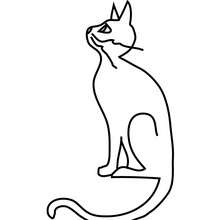 Funny black cat coloring page - Coloring page - HOLIDAY coloring pages - HALLOWEEN coloring pages - BLACK CAT coloring pages