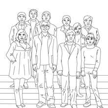 High School class photo coloring page - Coloring page - SCHOOL coloring pages - SCHOOL ONLINE coloring pages