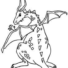 Dragon wings coloring page - Coloring page - FANTASY coloring pages - DRAGON coloring pages - DRAGON online coloring page