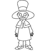Halloween monster without mouth coloring page - Coloring page - HOLIDAY coloring pages - HALLOWEEN coloring pages - HALLOWEEN MONSTER coloring pages