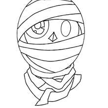 Mummy zombie coloring page