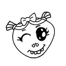Funny skull coloring page