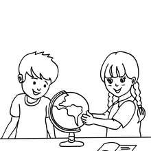 Geography lesson coloring page