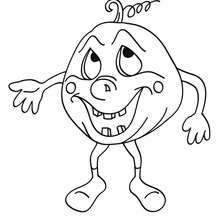 Small scarecrow coloring page - Coloring page - HOLIDAY coloring pages - HALLOWEEN coloring pages - SCARECROW coloring pages