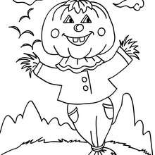 Jack o Lantern scarecrow coloring page