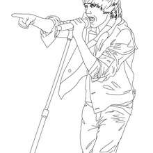 Justin Bieber live coloring page - Coloring page - FAMOUS PEOPLE Coloring pages - JUSTIN BIEBER coloring pages