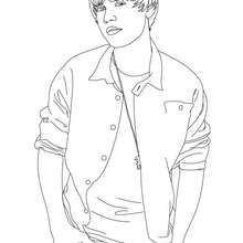 Cute Justin Bieber coloring page - Coloring page - FAMOUS PEOPLE Coloring pages - JUSTIN BIEBER coloring pages