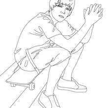 Justin seated coloring page - Coloring page - FAMOUS PEOPLE Coloring pages - JUSTIN BIEBER coloring pages