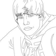 Justin Bieber portrait coloring page - Coloring page - FAMOUS PEOPLE Coloring pages - JUSTIN BIEBER coloring pages