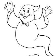 Flying ghost coloring page - Coloring page - HOLIDAY coloring pages - HALLOWEEN coloring pages - GHOST coloring pages