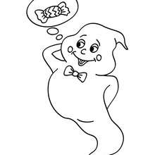 Sweet ghost coloring page
