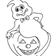 Funny phantom coloring page - Coloring page - HOLIDAY coloring pages - HALLOWEEN coloring pages - GHOST coloring pages