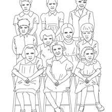 Primary school photo coloring page
