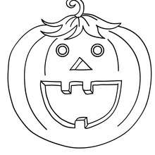 Funny pumpkin coloring page