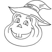 Jack decorated lantern coloring page