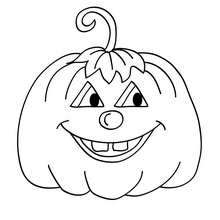 Plump pumpkin coloring page