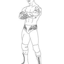 Wrestler Randy Orton coloring page