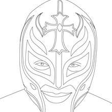 Wrestler Rey Misterio coloring page - Coloring page - SPORT coloring pages - WRESTLING coloring pages
