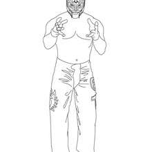 Champion Rey Misterio coloring page - Coloring page - SPORT coloring pages - WRESTLING coloring pages