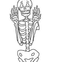 Human bones under Death spell coloring page