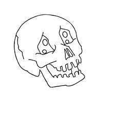 scary-skull-01-9kg - Coloring page - HOLIDAY coloring pages - HALLOWEEN coloring pages - HALLOWEEN SKELETON coloring pages