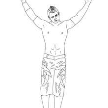 Wrestler The Miz coloring page