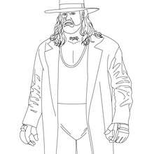 Wrestler Undertaker coloring page - Coloring page - SPORT coloring pages - WRESTLING coloring pages