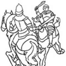 KNIGHTS TOURNAMENT coloring pages - FANTASY coloring pages - Coloring page